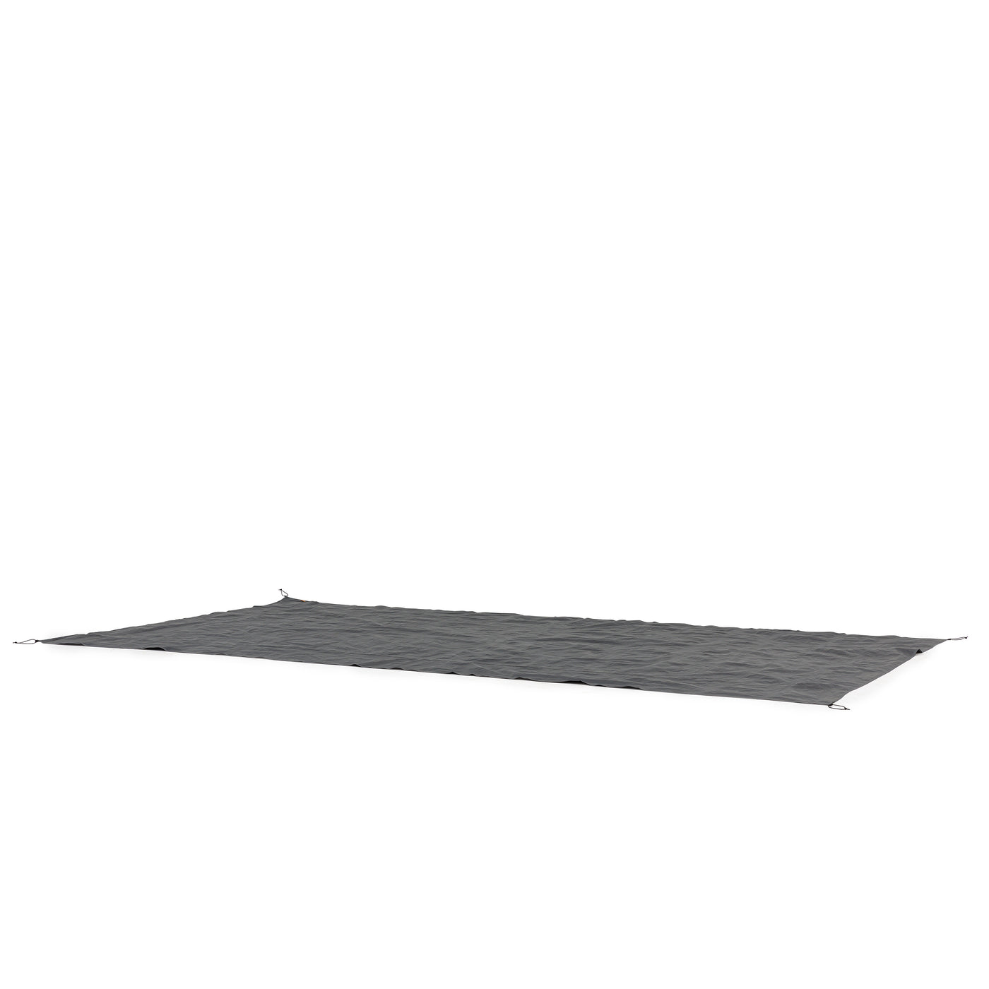 A large, dark gray, square-shaped ground tarp is spread out flat against a white background. The CORE Footprint for 12 Person Instant Cabin Tents has small loops at the corners, likely for securing it to the ground.