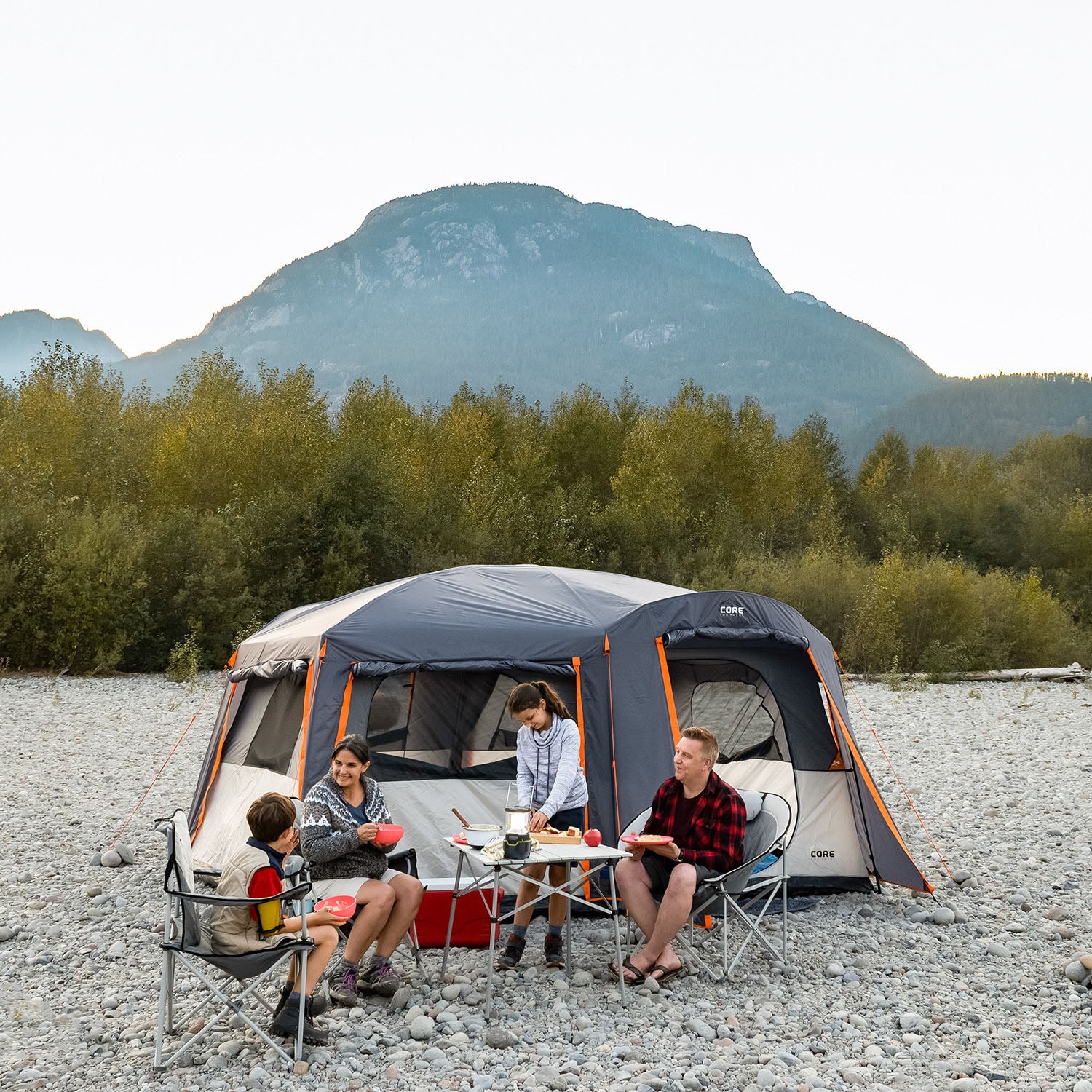 10 Person Straight Wall Cabin Tent with Full Rainfly