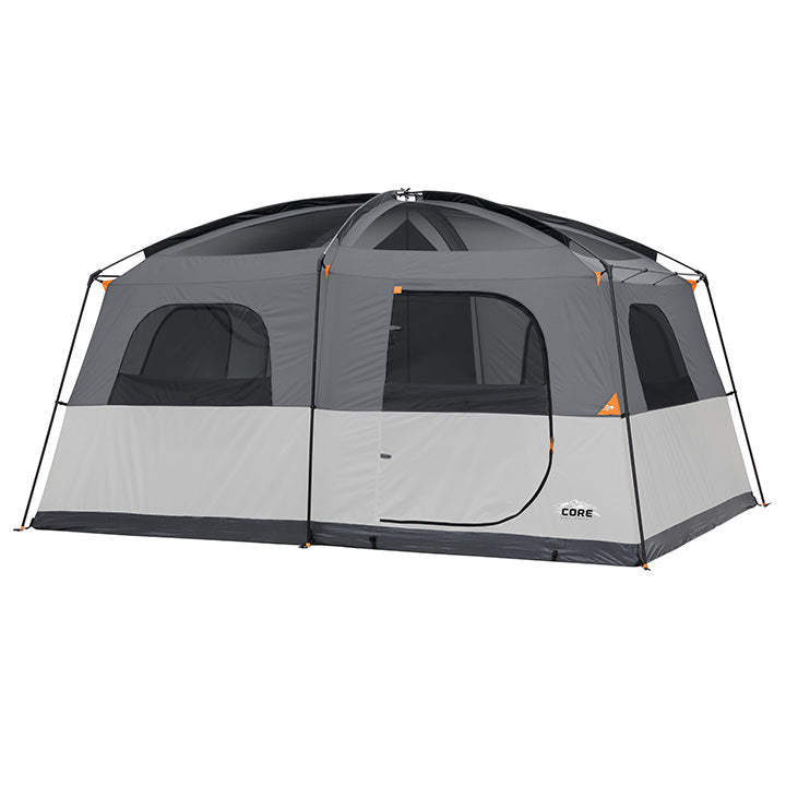 10 Person Straight Wall Cabin Tent with Full Rainfly 14' x 10