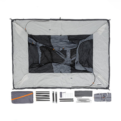 10 Person Straight Wall Cabin Tent with Full Rainfly 14' x 10'