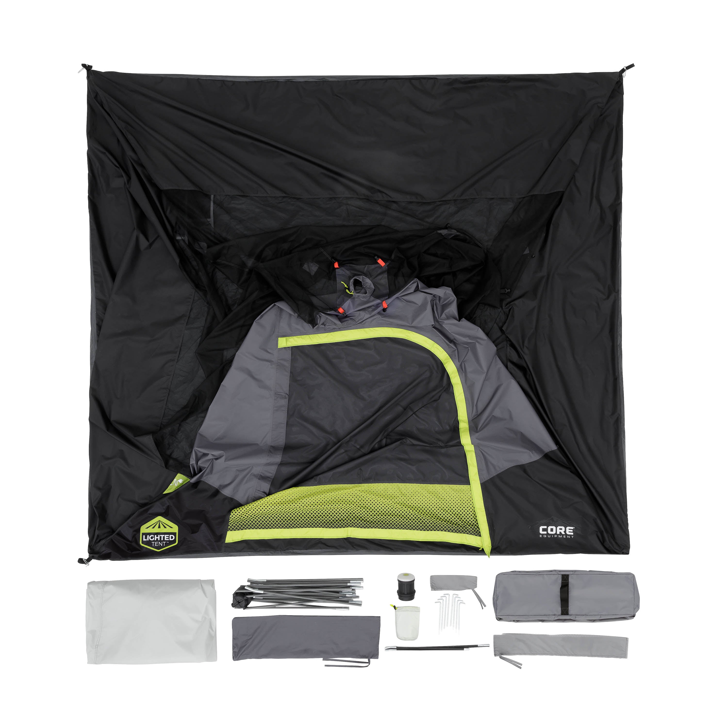6 Person Lighted Dome Tent with Full Rainfly
