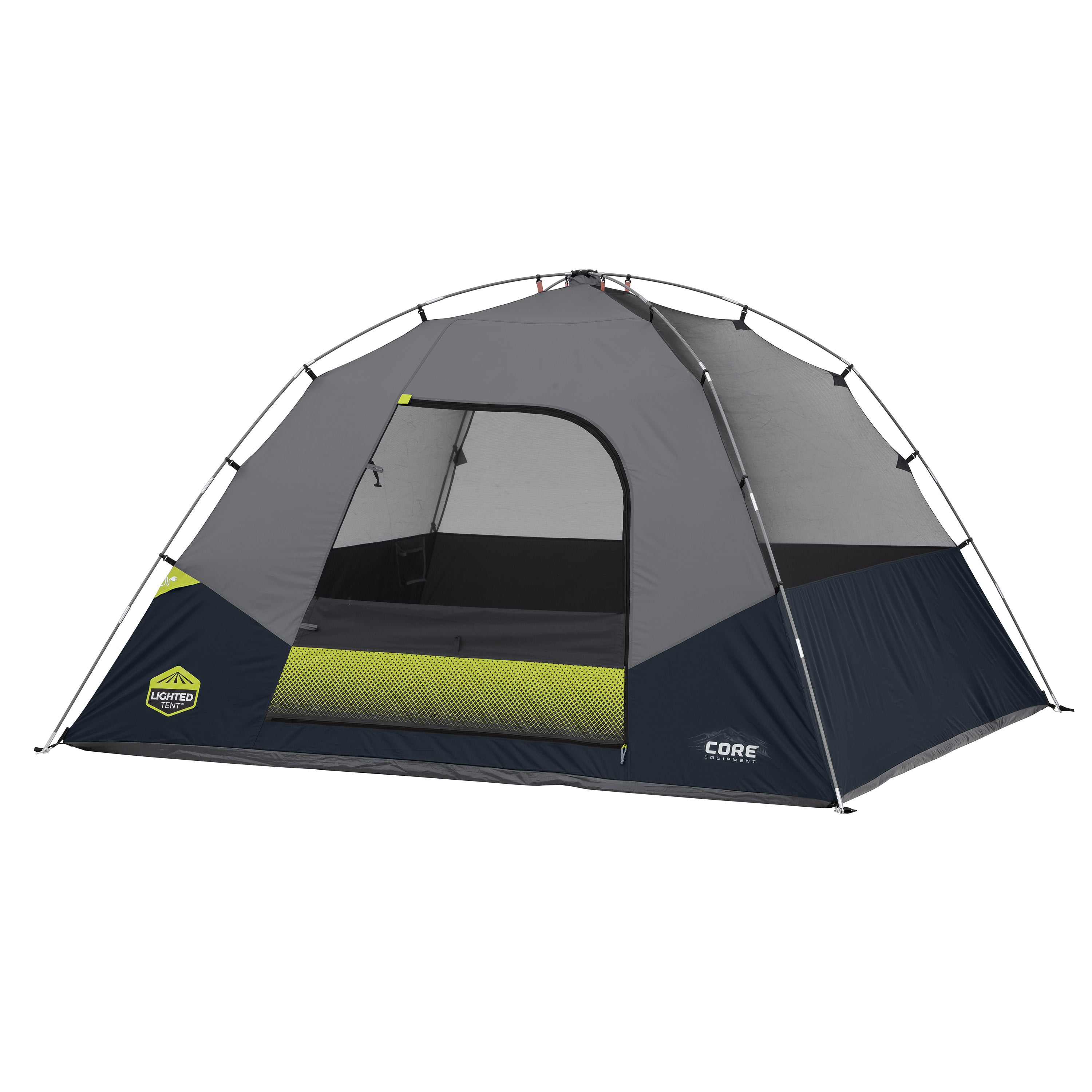 6 Person Lighted Dome Tent with Full Rainfly