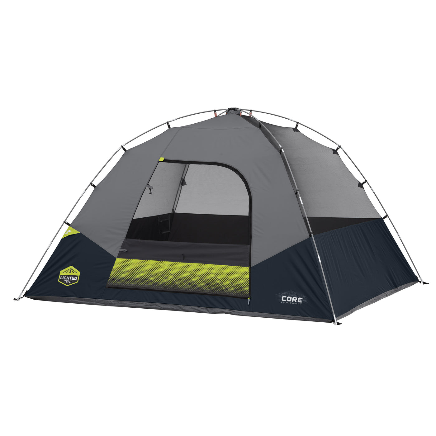 6 Person Lighted Dome Tent with Full Rainfly 10' x 9'
