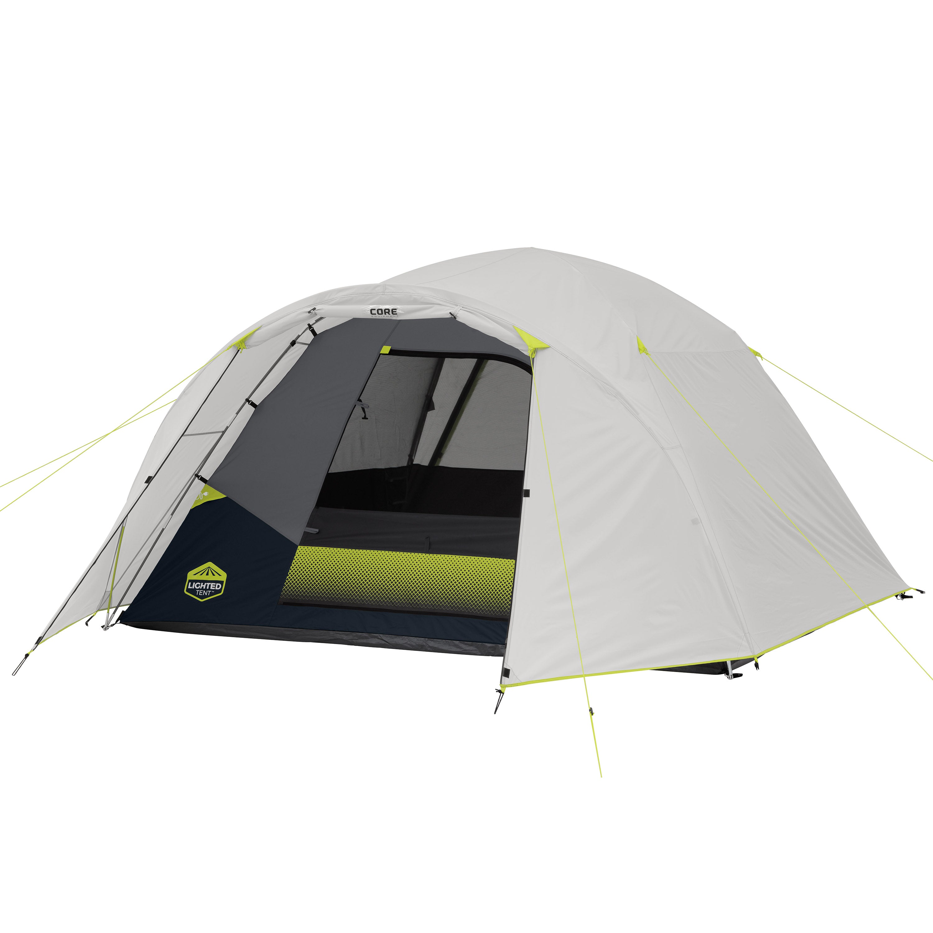 6 Person Lighted Dome Tent with Full Rainfly