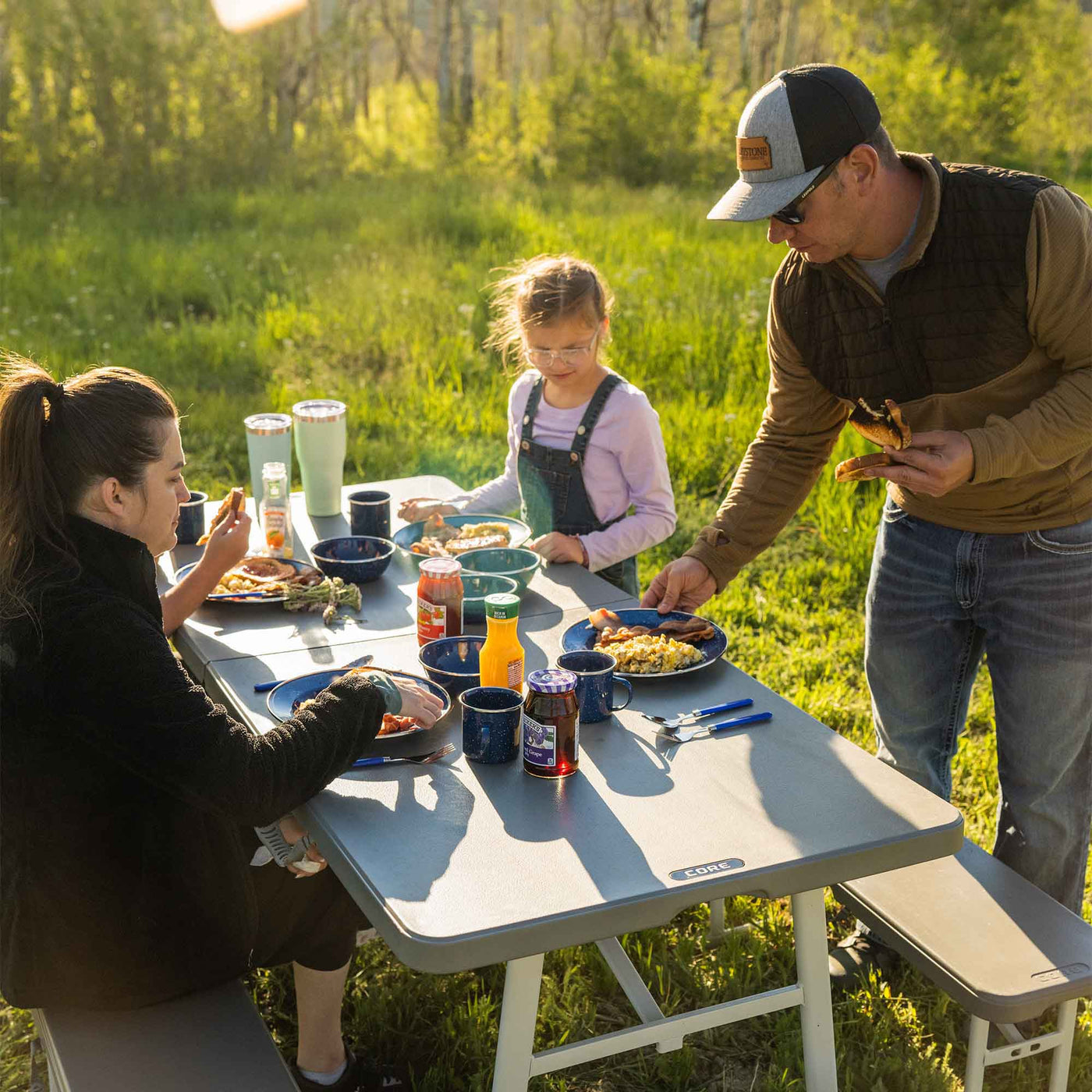 6 Foot Picnic Table 3-in-1 Combo