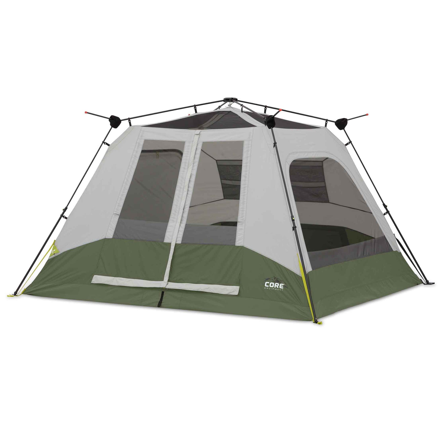 CORE 6 Person Straight Wall Cabin Tent 10\' x 9\' (Great Ventilation)