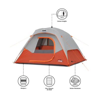 4 Person Dome Plus Tent 8' x 7'