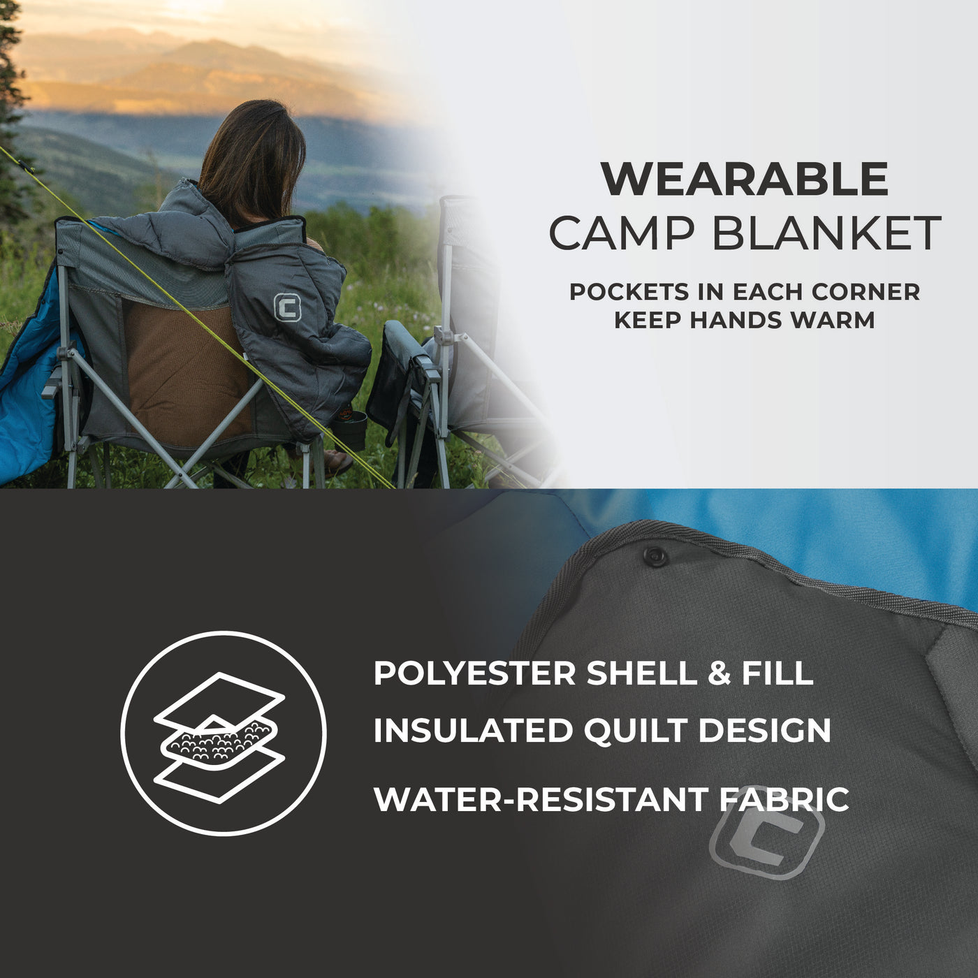 Outdoor Travel Wearable Camp Blanket