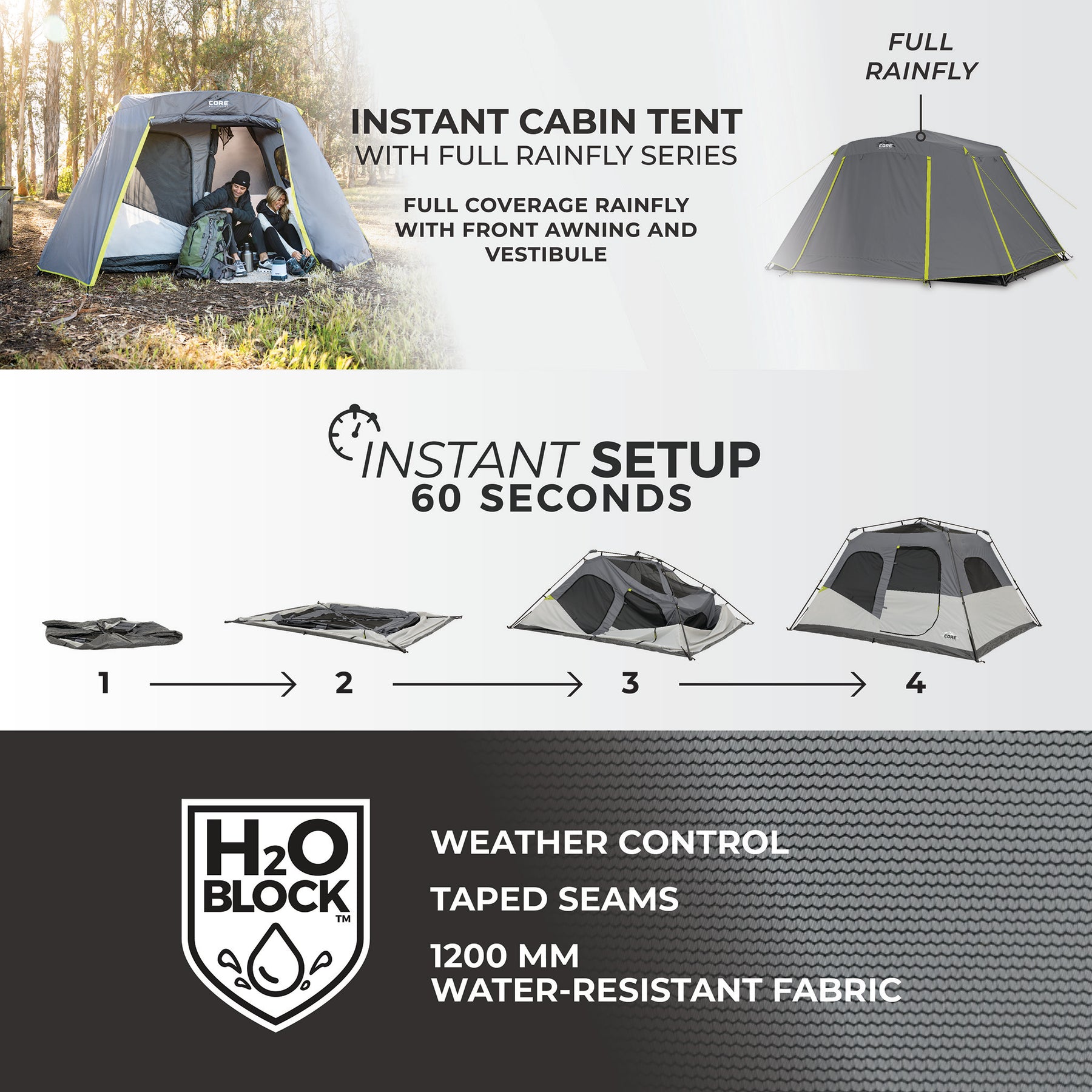 Ozark Trail 6-Person Instant Cabin Tent, Instant Cabin Tent