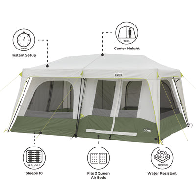 10 Person Instant Cabin Performance Tent 14' x 10'