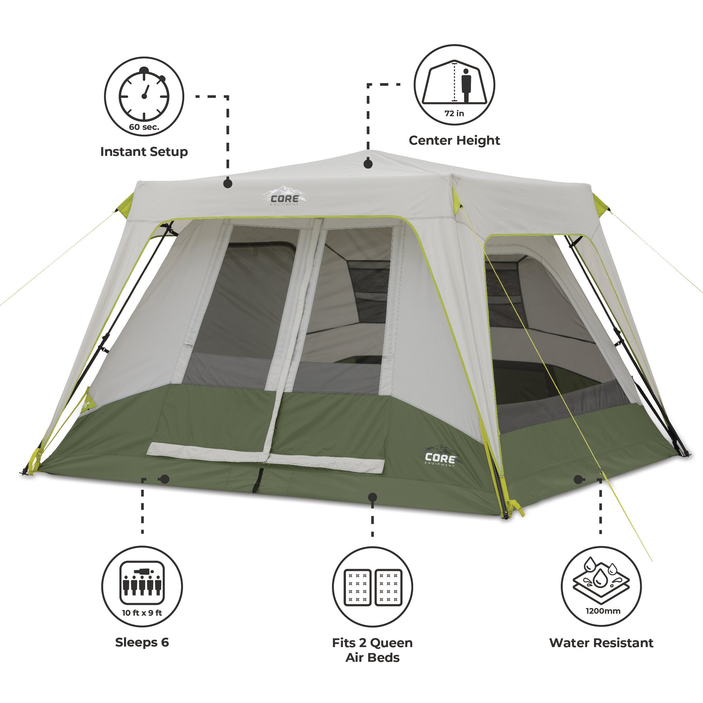6 Person Instant Cabin Performance Tent