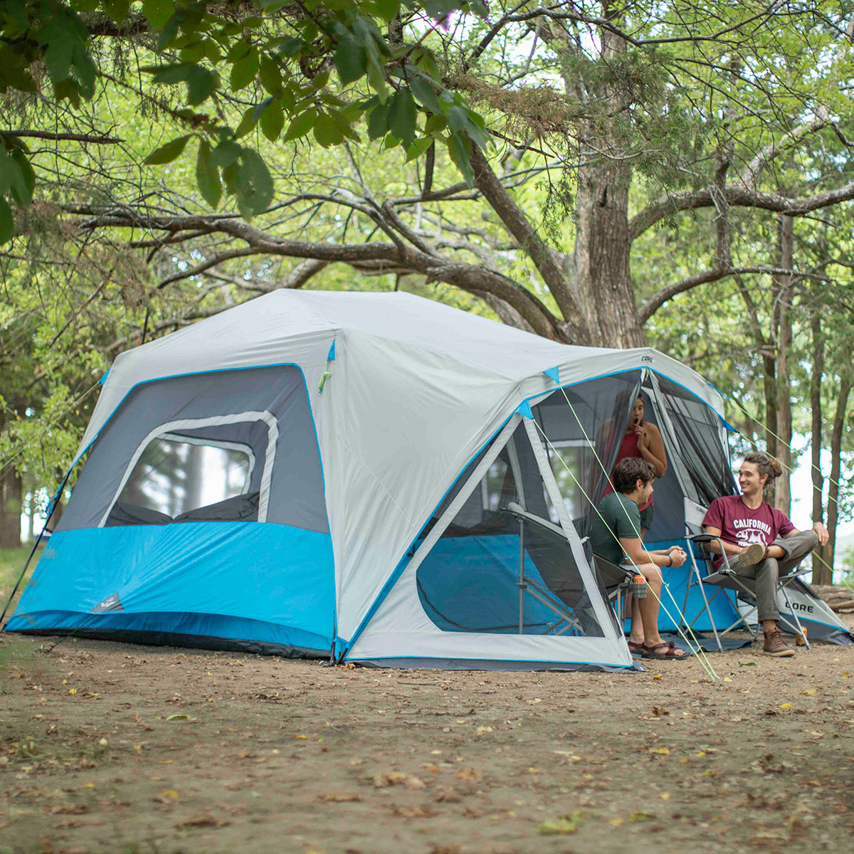 CORE 10 Person Lighted Instant Cabin Tent : : Sports & Outdoors