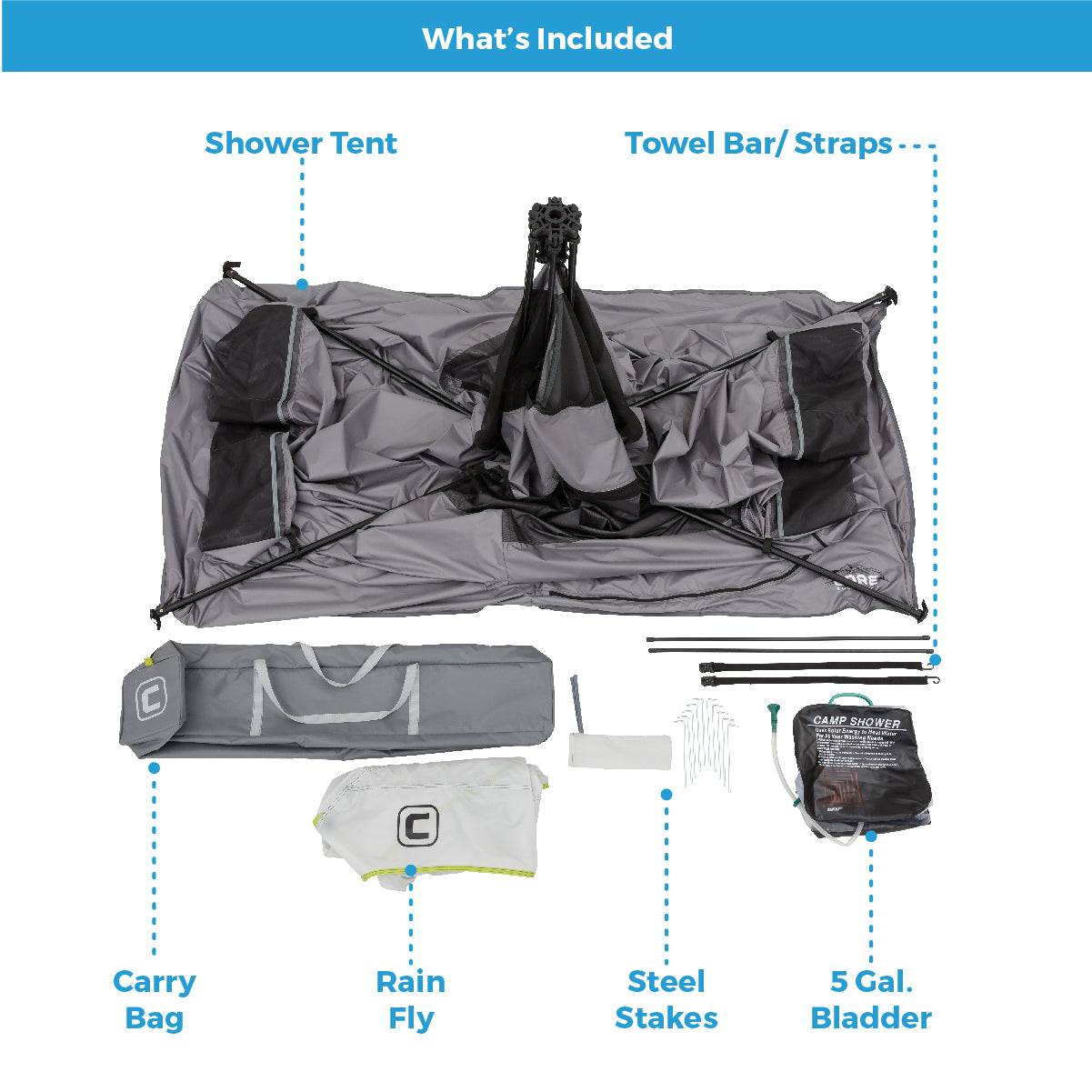 Two Room Instant Shower Tent