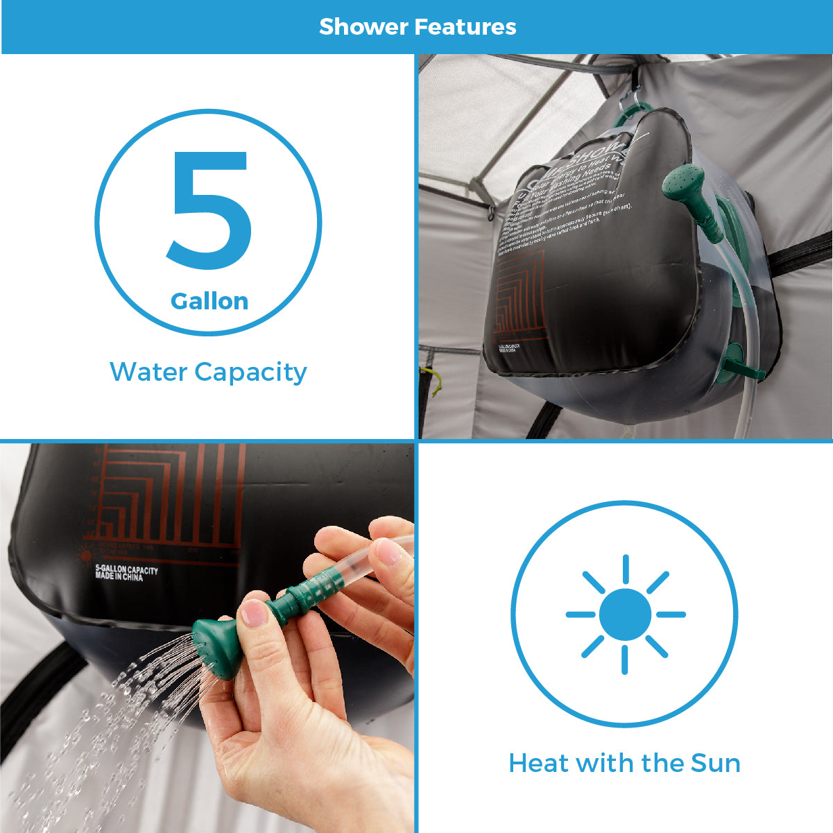 Two Room Instant Shower Tent
